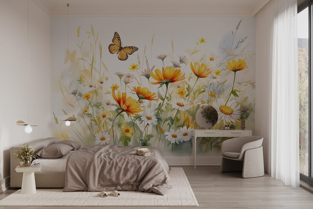Borboleta entre flores — interior 4