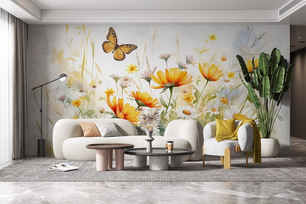 Borboleta entre flores — interior 6