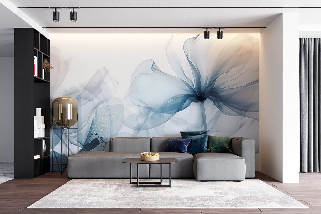 Flores translúcidas sobre branco — interior 6