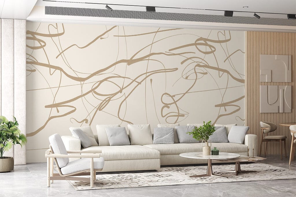Rostos em linhas soltas — interior 4