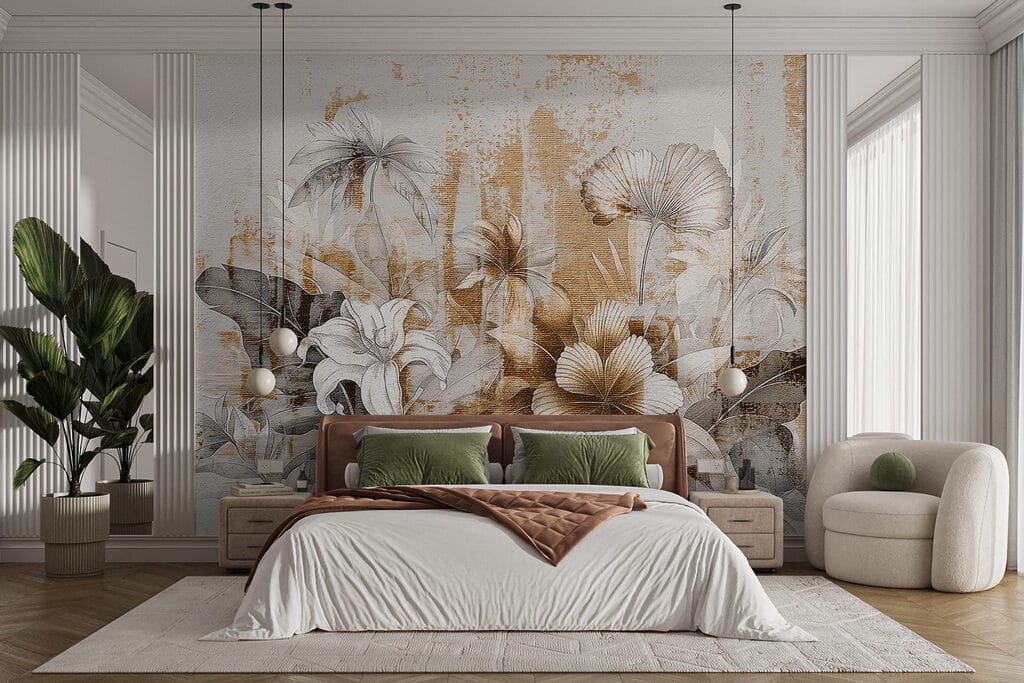 Flores sobre cores gastas — interior 1