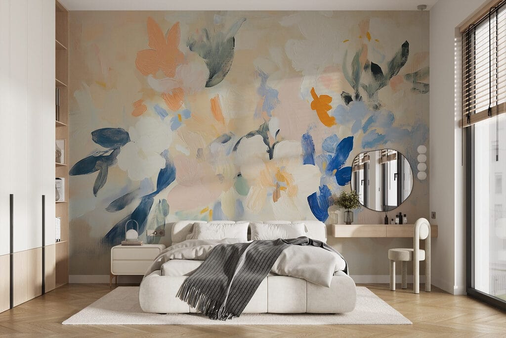 Flores abstratas em tinta — interior 2