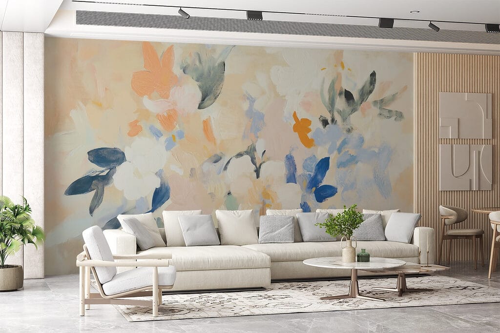 Flores abstratas em tinta — interior 3