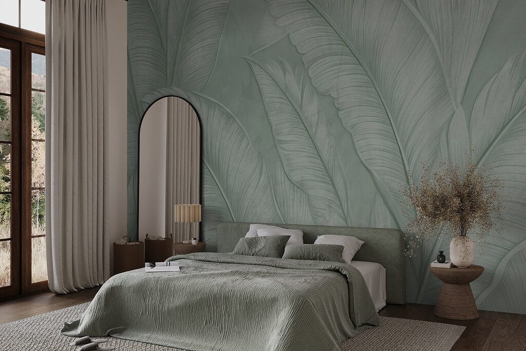Folhas cinzentas em relevo — interior 3