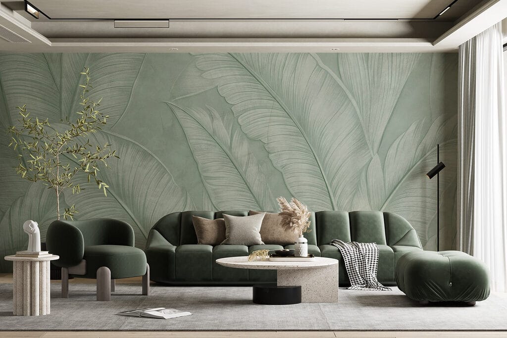Folhas cinzentas em relevo — interior 4