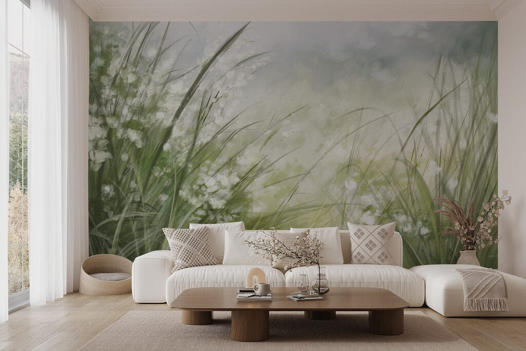 Flores brancas na erva — interior 6