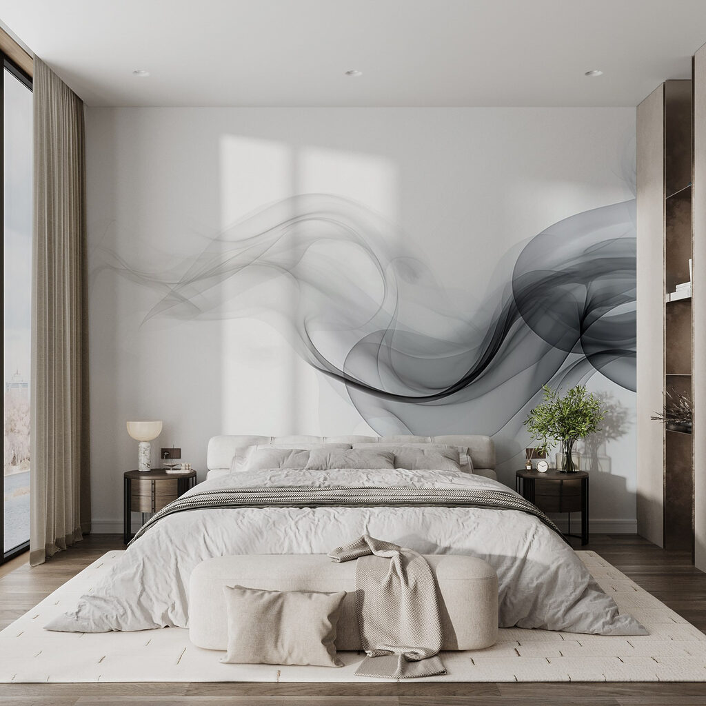 Fumo cinzento sobre branco — interior 1