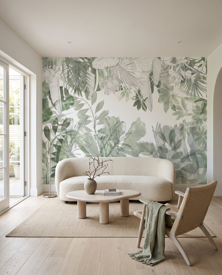 Folhas verdes em hastes — interior 2
