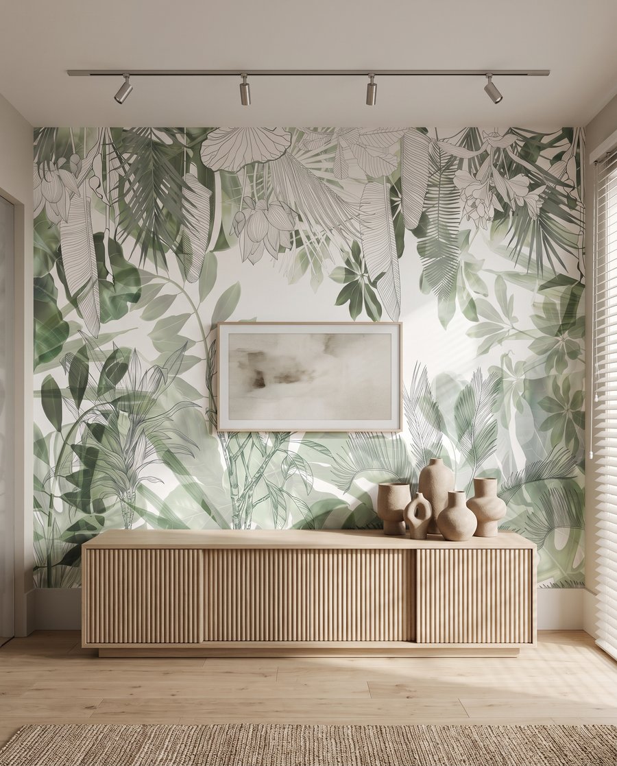 Folhas verdes em hastes — interior 3