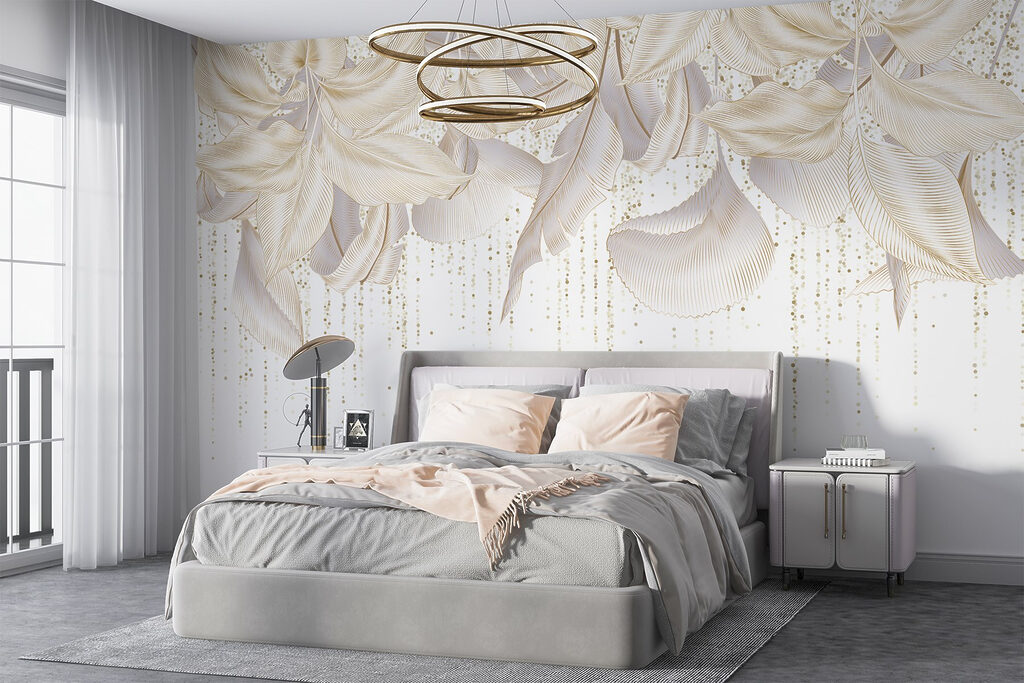 Folhas e fios dourados — interior 4