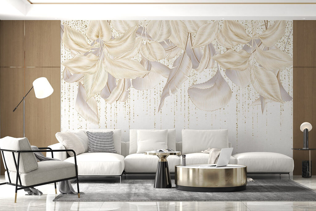Folhas e fios dourados — interior 5