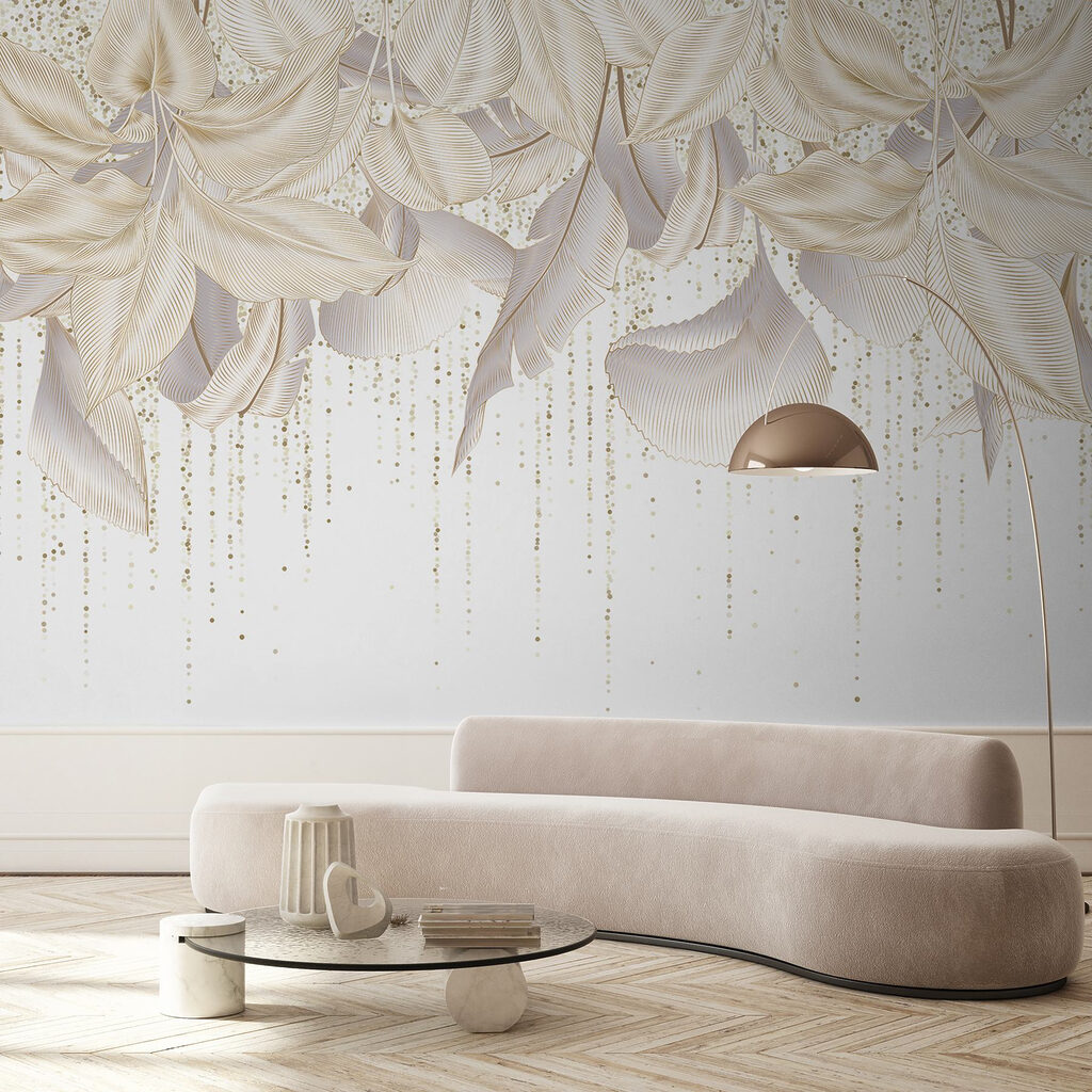 Folhas e fios dourados — interior 6