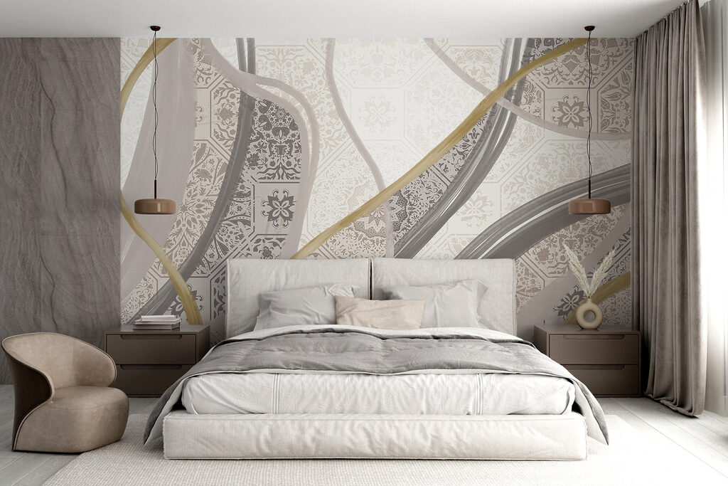 Faixas sinuosas com azulejos — interior 1