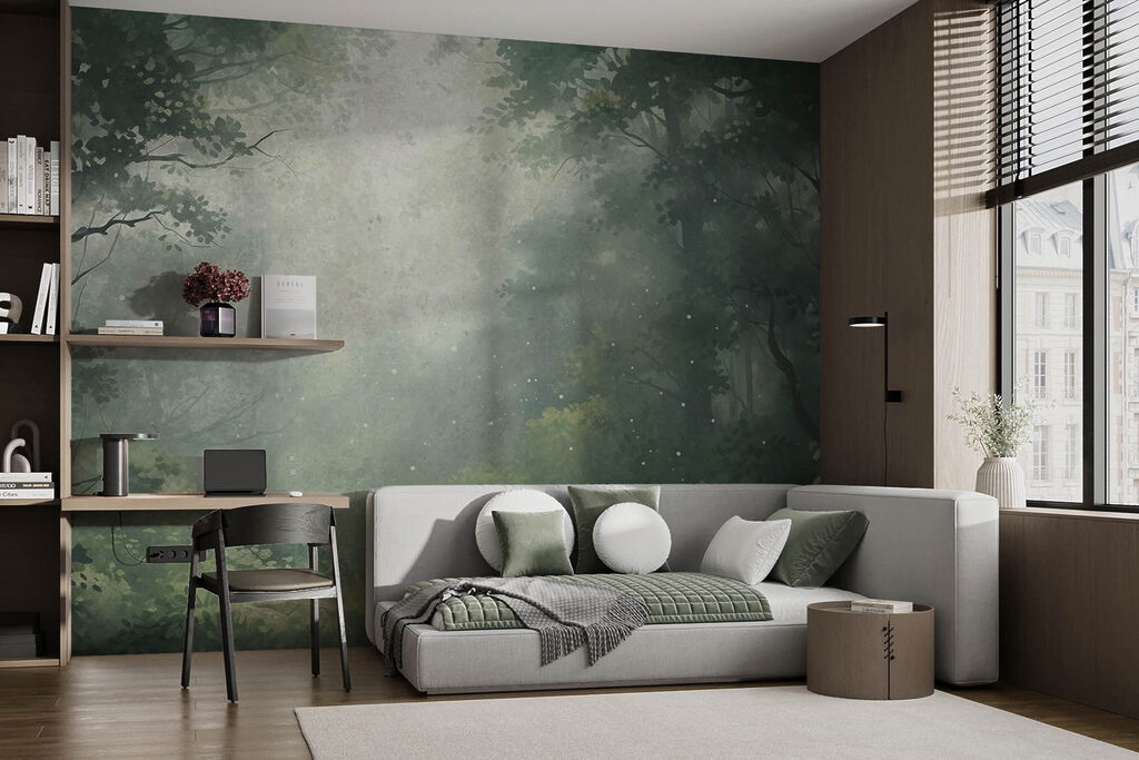 Luz na floresta enevoada — interior 1