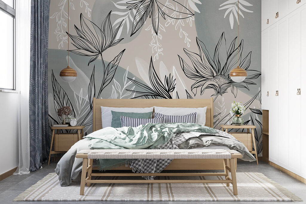 Folhas em linhas gráficas — interior 4