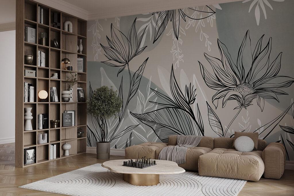 Folhas em linhas gráficas — interior 6