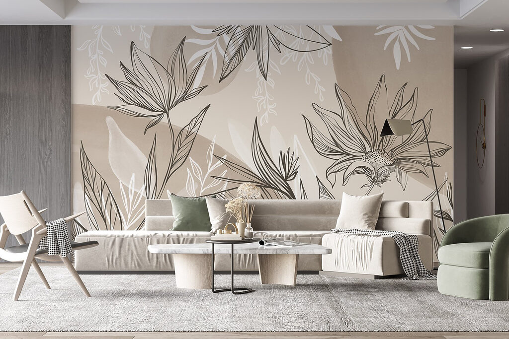 Folhas em linhas gráficas — interior 6