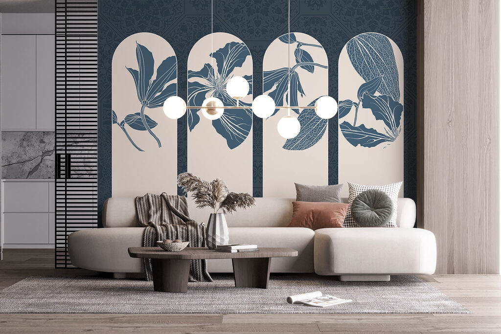 Quatro arcos com flores — interior 4