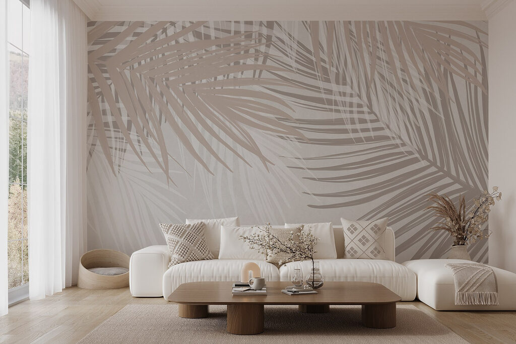 Folhas de palmeira bege — interior 5
