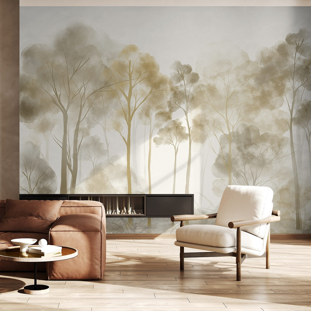 Árvores douradas na neblina — interior 1