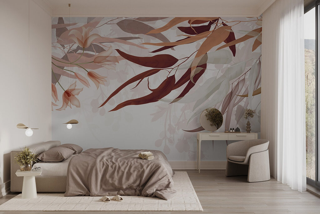 Folhas cor-de-rosa pendentes — interior 2