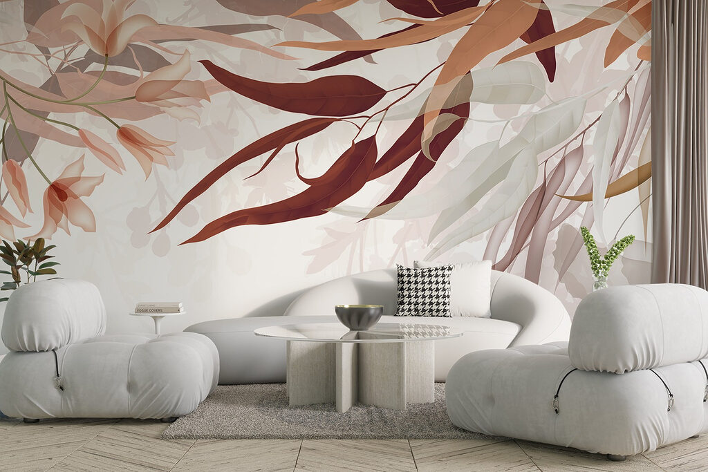 Folhas cor-de-rosa pendentes — interior 3