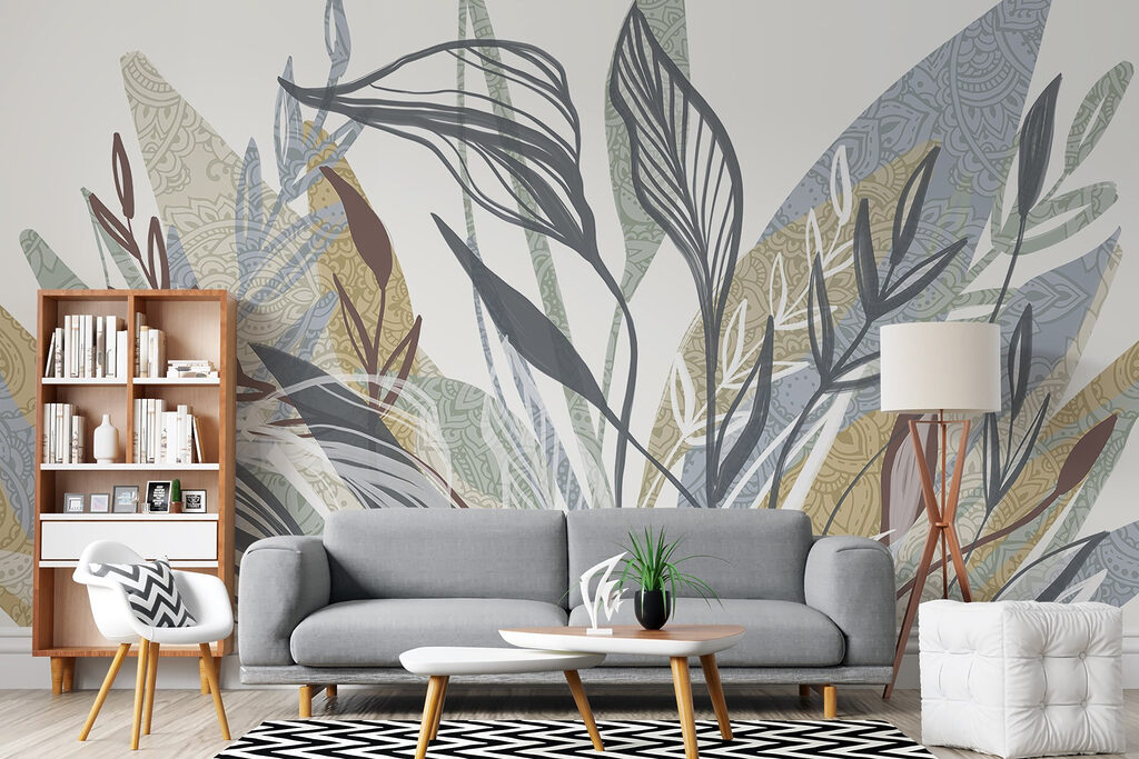 Folhas coloridas com estrutura — interior 4