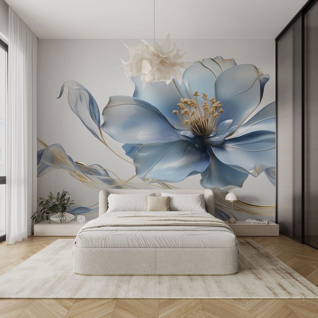 Flor com detalhes dourados — interior 1