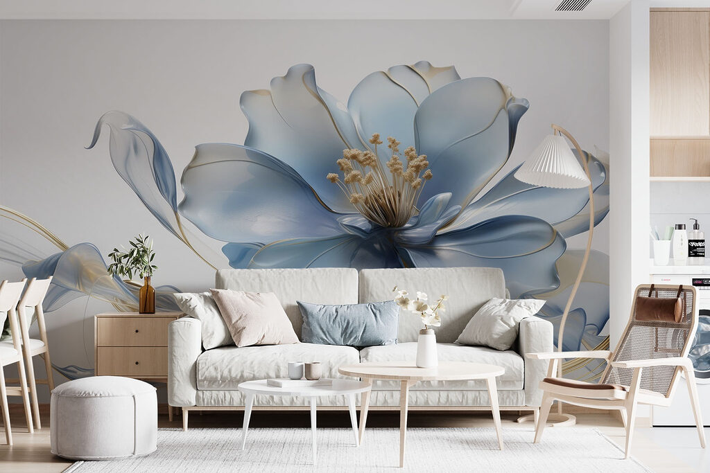 Flor com detalhes dourados — interior 2
