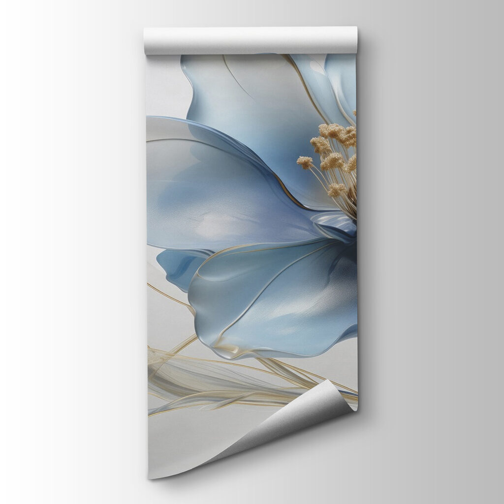Flor com detalhes dourados — vista do produto