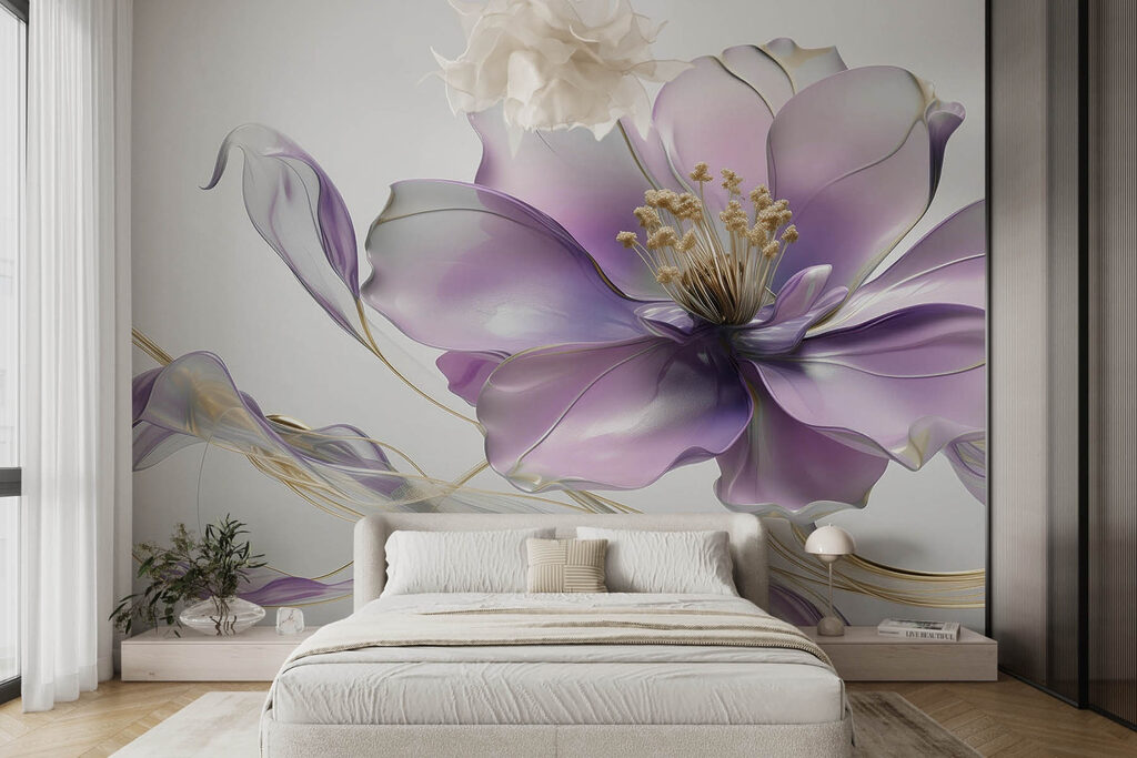 Flor com detalhes dourados — interior 2