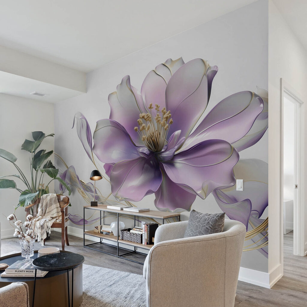 Flor com detalhes dourados — interior 3