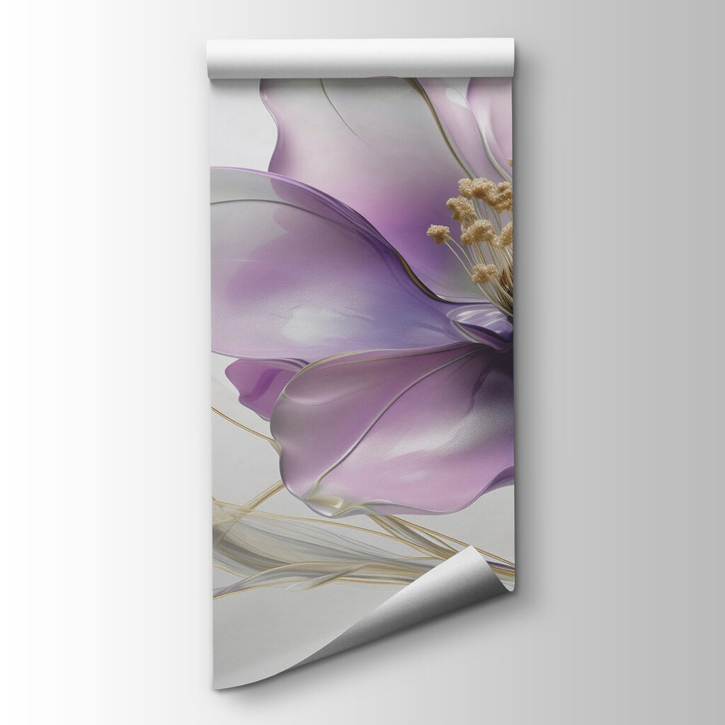 Flor com detalhes dourados — vista do produto