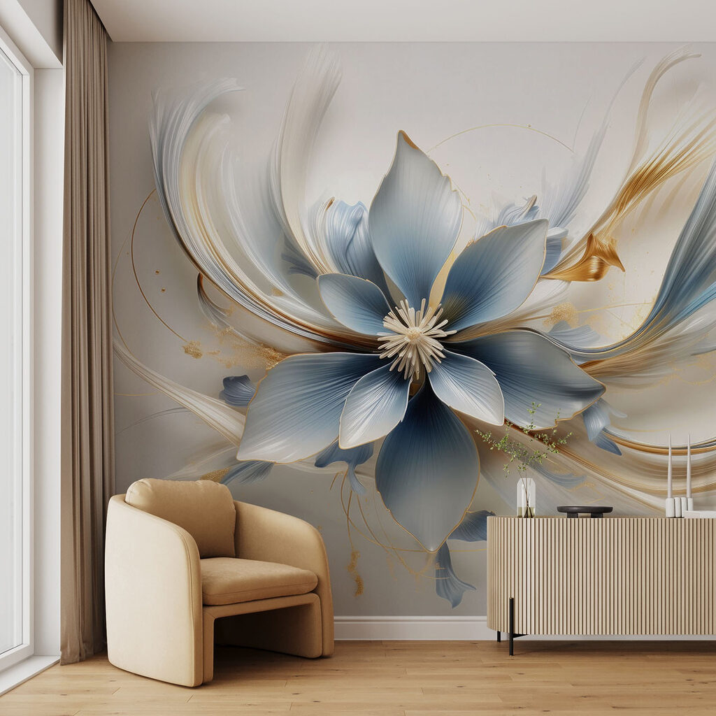 Flor entre formas sinuosas — interior 1