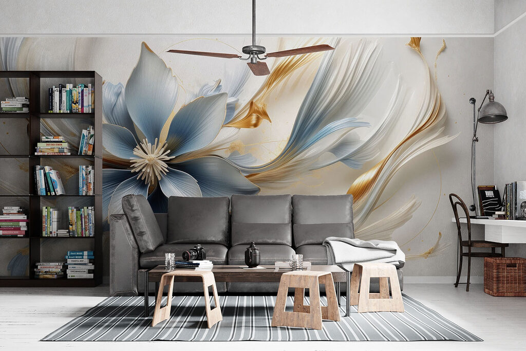 Flor entre formas sinuosas — interior 3