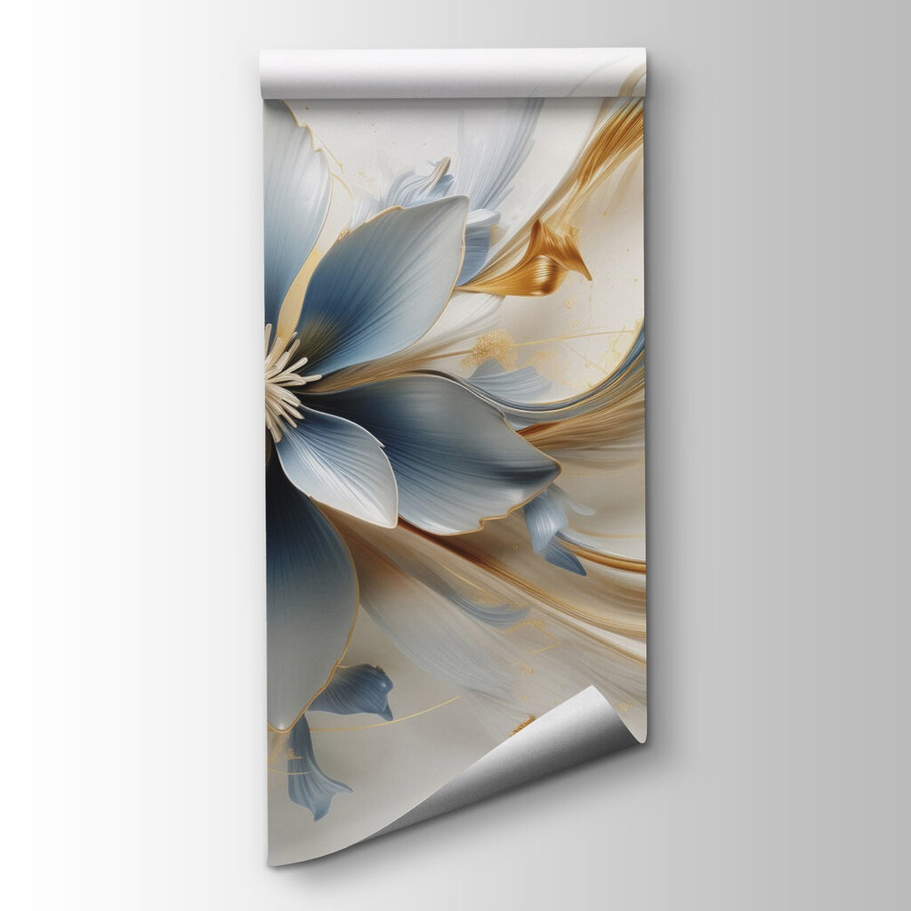Flor entre formas sinuosas — vista do produto