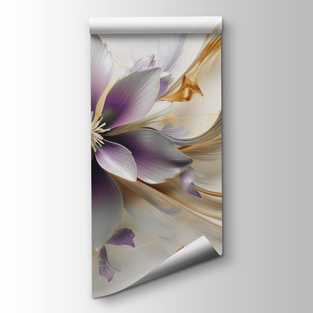 Flor entre formas sinuosas — vista do produto