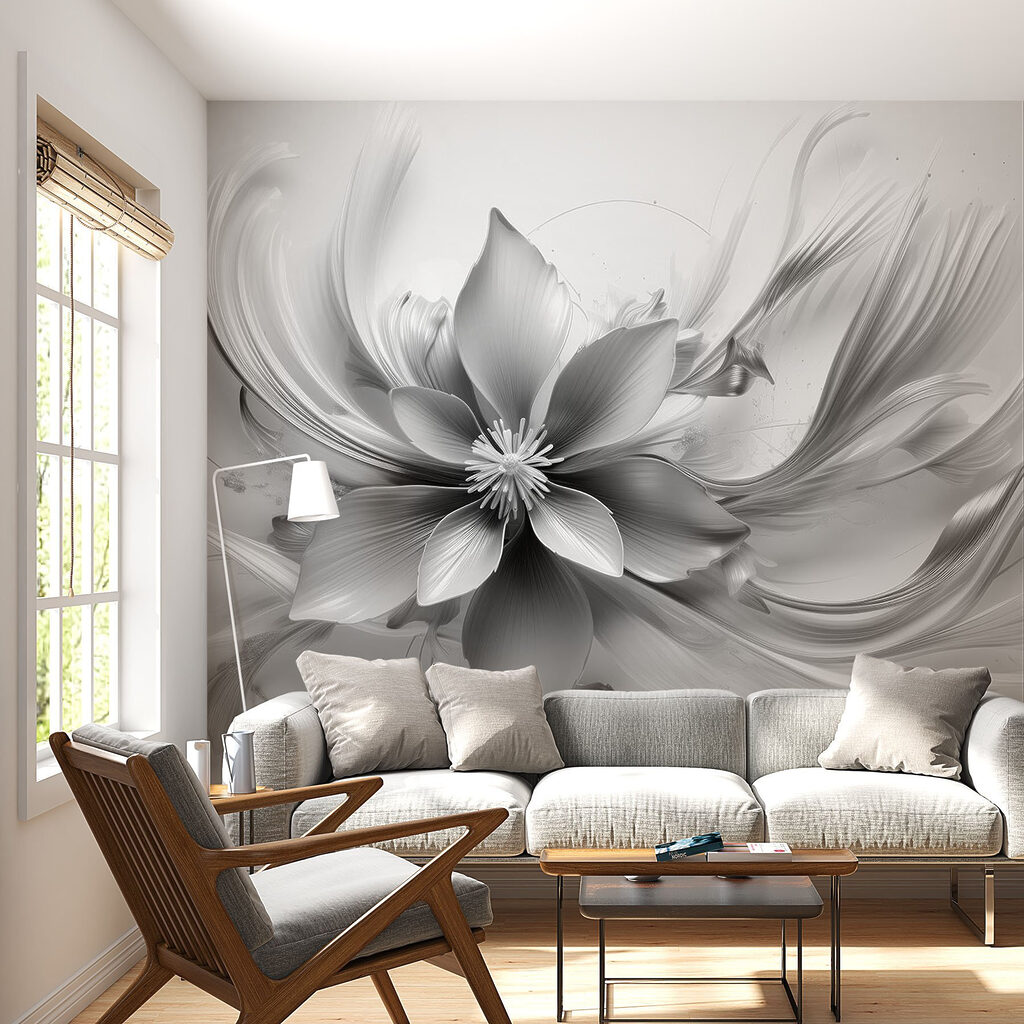 Flor entre formas sinuosas — interior 1
