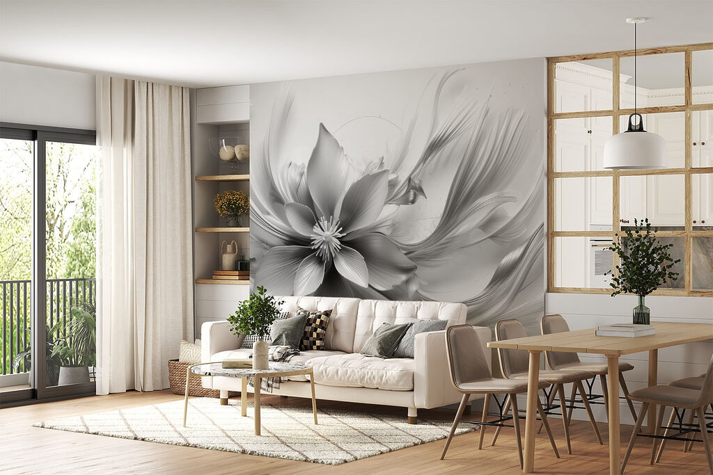 Flor entre formas sinuosas — interior 2