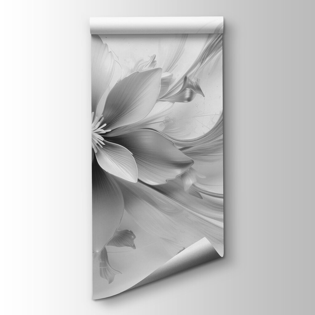 Flor entre formas sinuosas — vista do produto