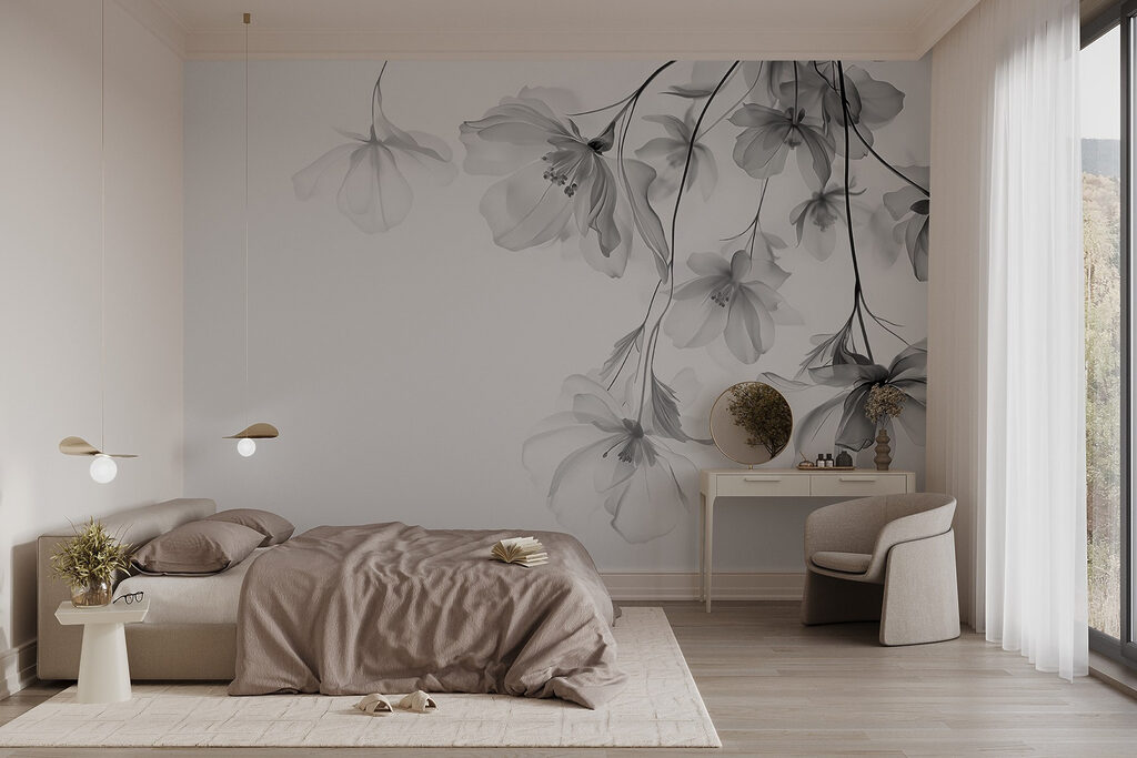 Flores pendentes em ramos — interior 1