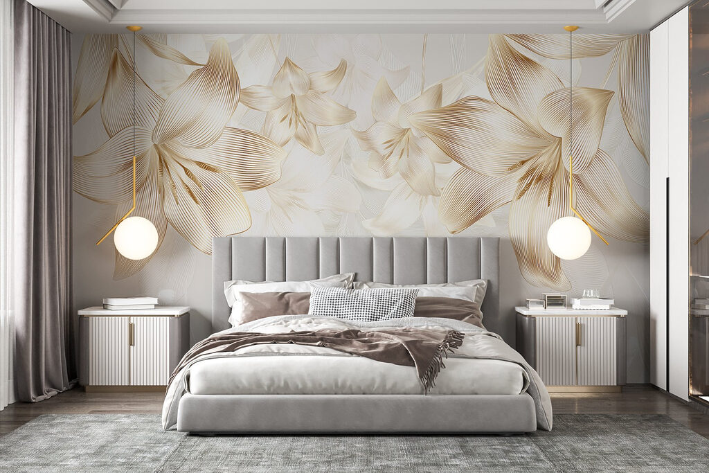 Flores pendentes sobre folhagem — interior 2