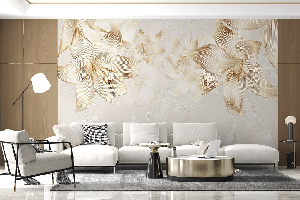 Flores pendentes sobre folhagem — interior 5