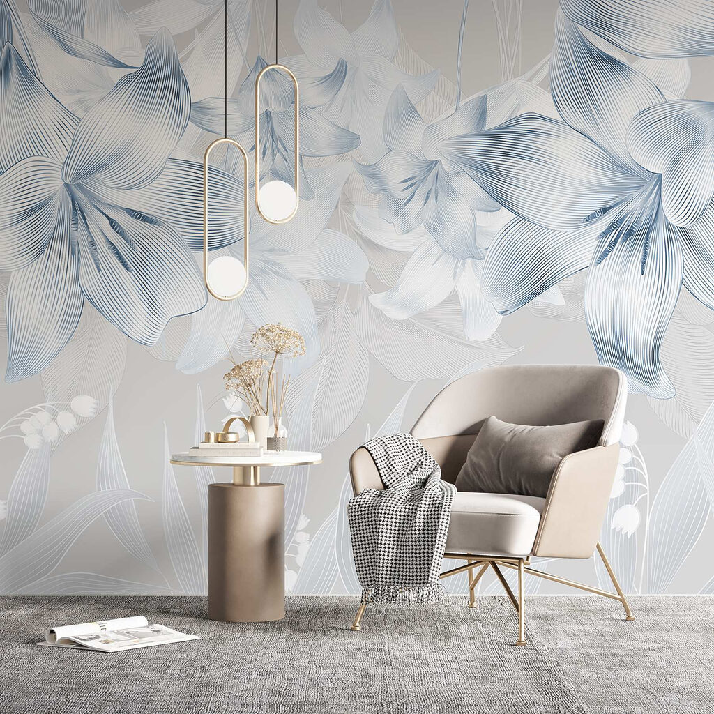 Flores pendentes sobre folhagem — interior 4
