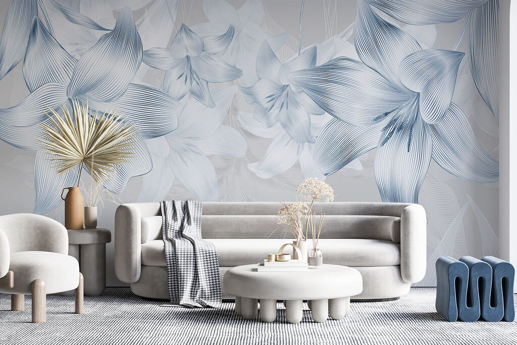 Flores pendentes sobre folhagem — interior 5