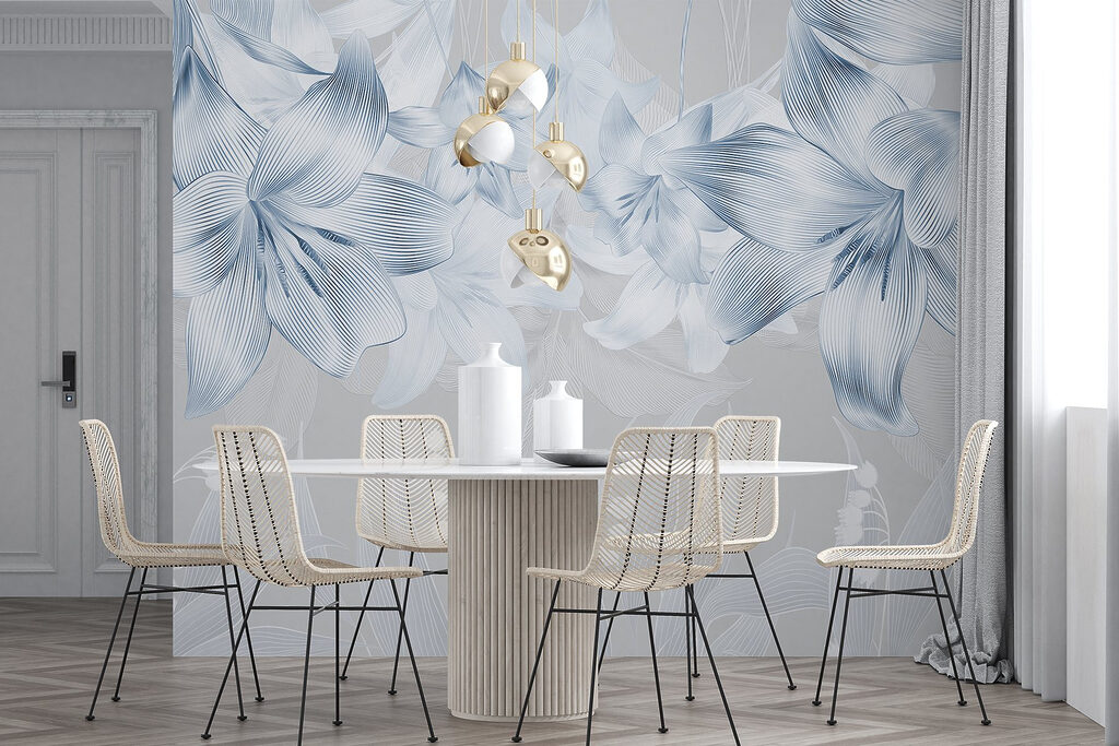 Flores pendentes sobre folhagem — interior 6