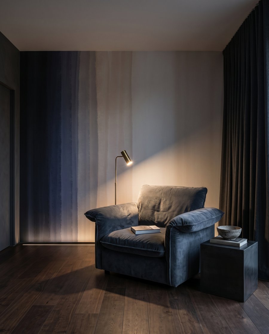 Faixas verticais a desvanecer — interior 2