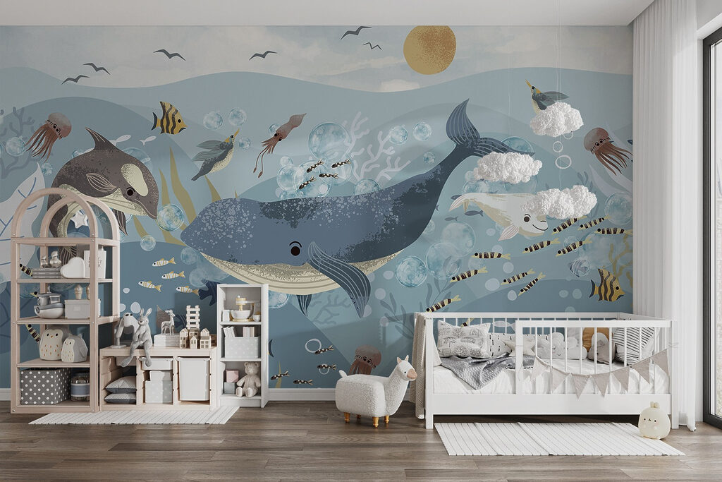 Baleia entre pequenos peixes — interior 5