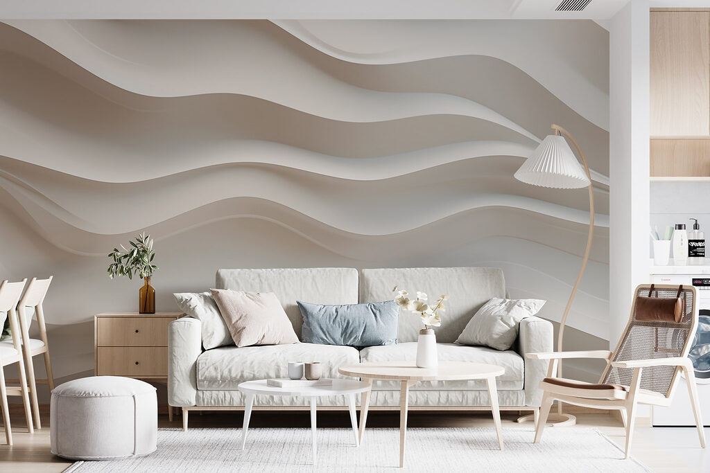 Camadas ondulantes em creme — interior 3