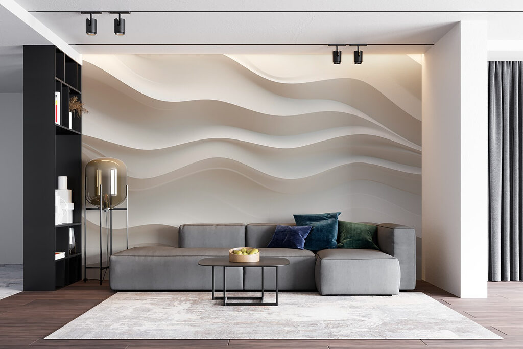 Camadas ondulantes em creme — interior 4